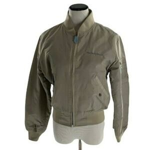 NY Classics Sports Vintage Men's Full Zip Pockets Bomber Jacket Size Medium